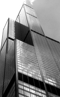 The Sears Tower is one of the most successful examples of skyscraper design capable of withstanding the harsh winds.